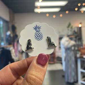 Lab enamel earrings